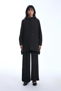 James Lakeland Hooded Black Raincoat