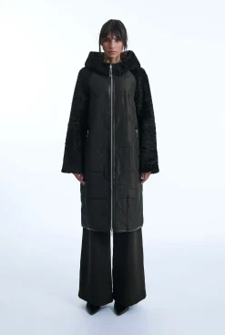 James Lakeland Hooded Faux Fur Coat