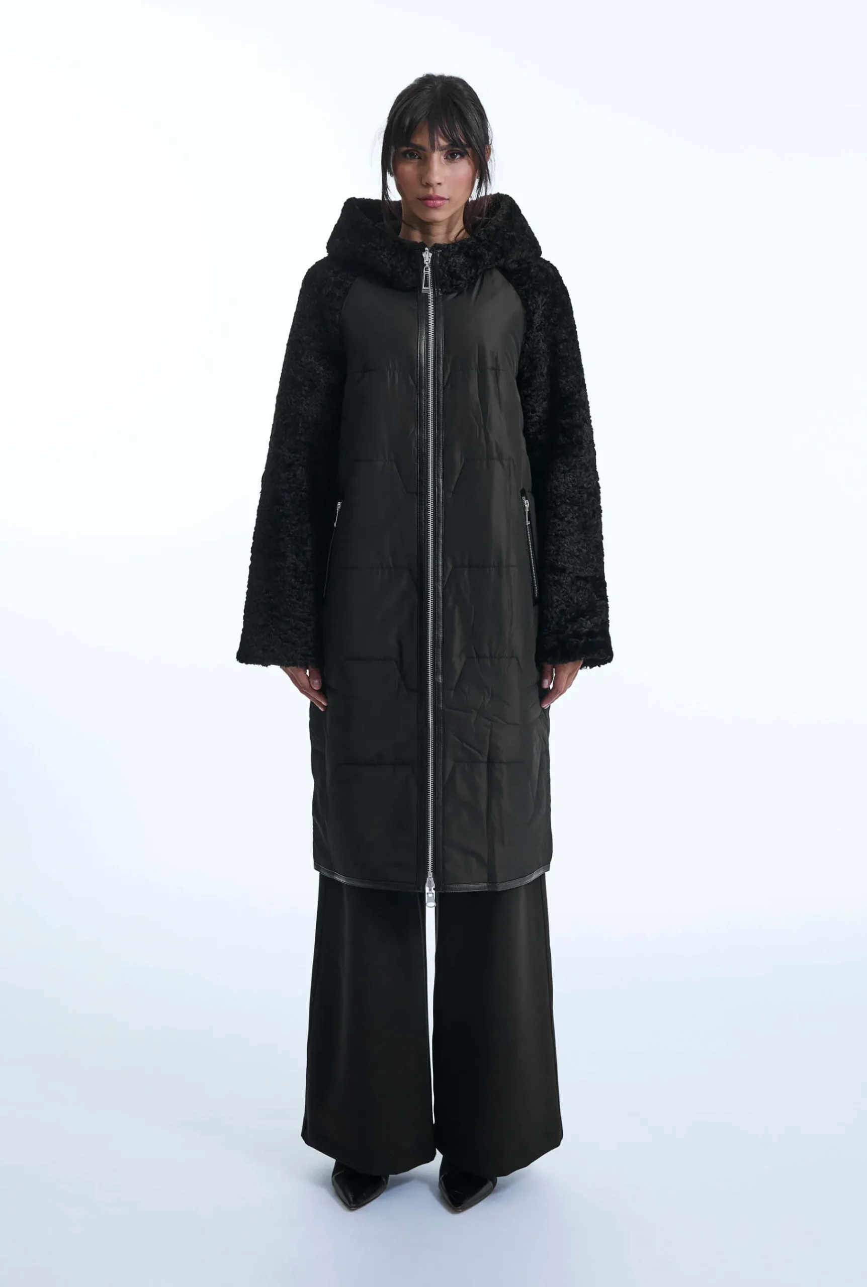 James Lakeland Hooded Faux Fur Coat