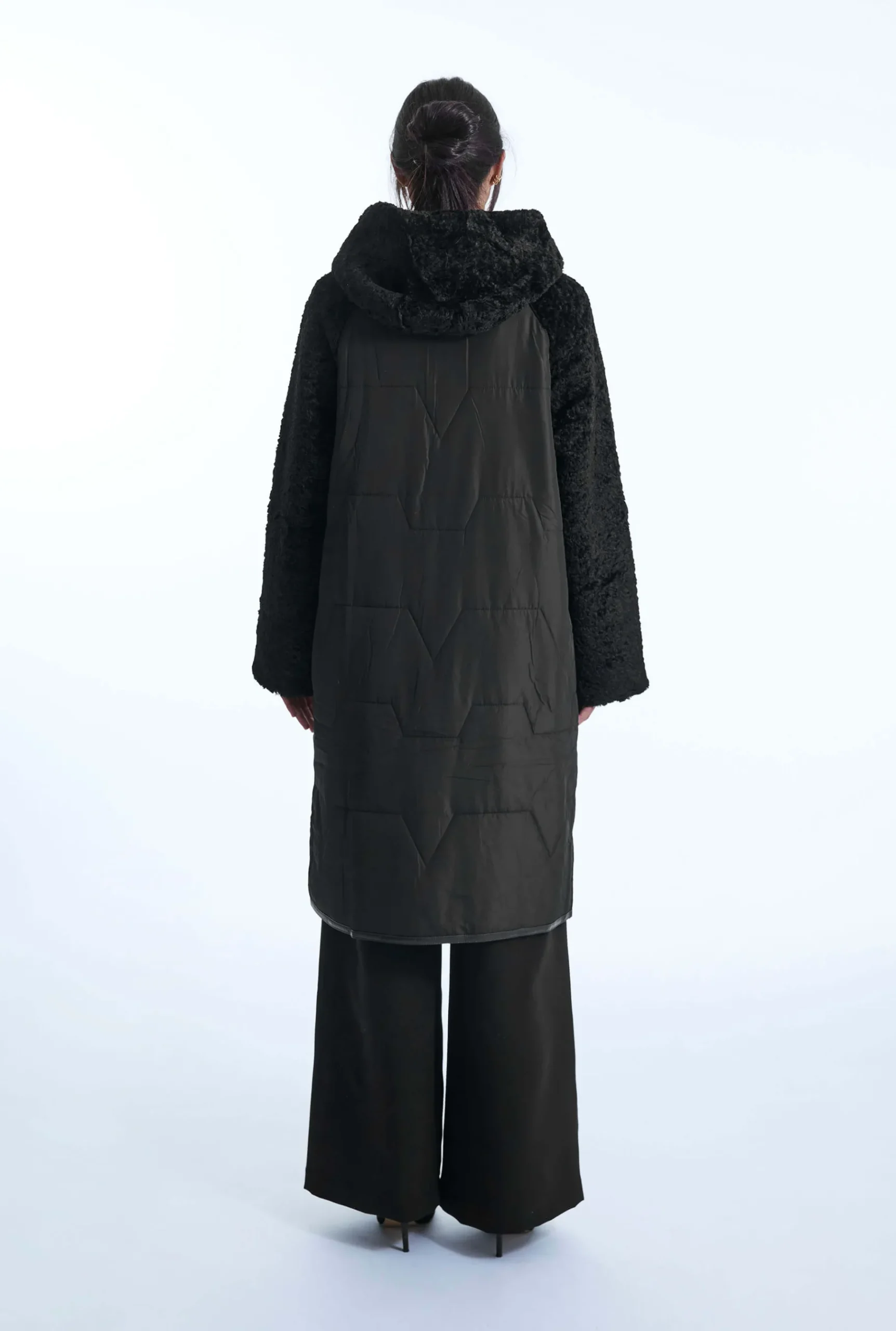 James Lakeland Hooded Faux Fur Coat