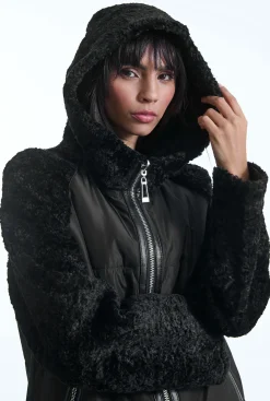 James Lakeland Hooded Faux Fur Coat
