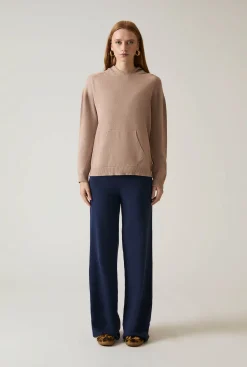 James Lakeland Hooded Taupe Jumper