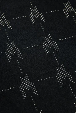 James Lakeland Houndstooth Black Scarf
