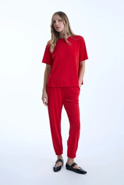 James Lakeland Jersey Red Trousers