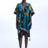 James Lakeland Leaf Print Kaftan