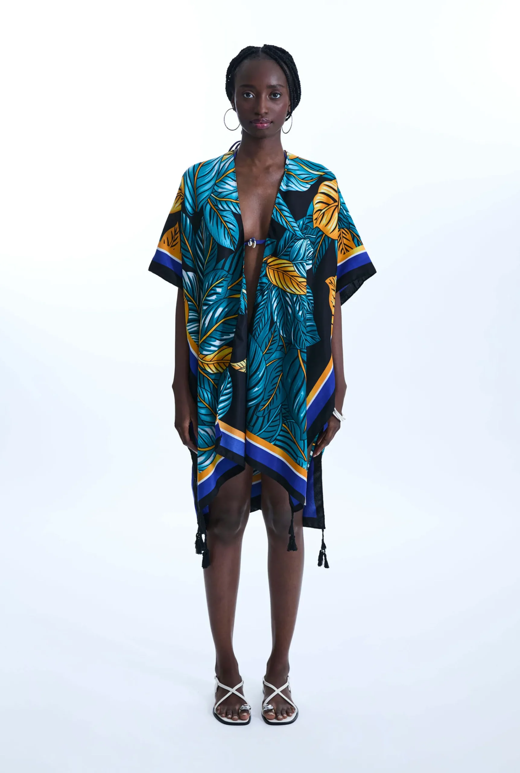 James Lakeland Leaf Print Kaftan