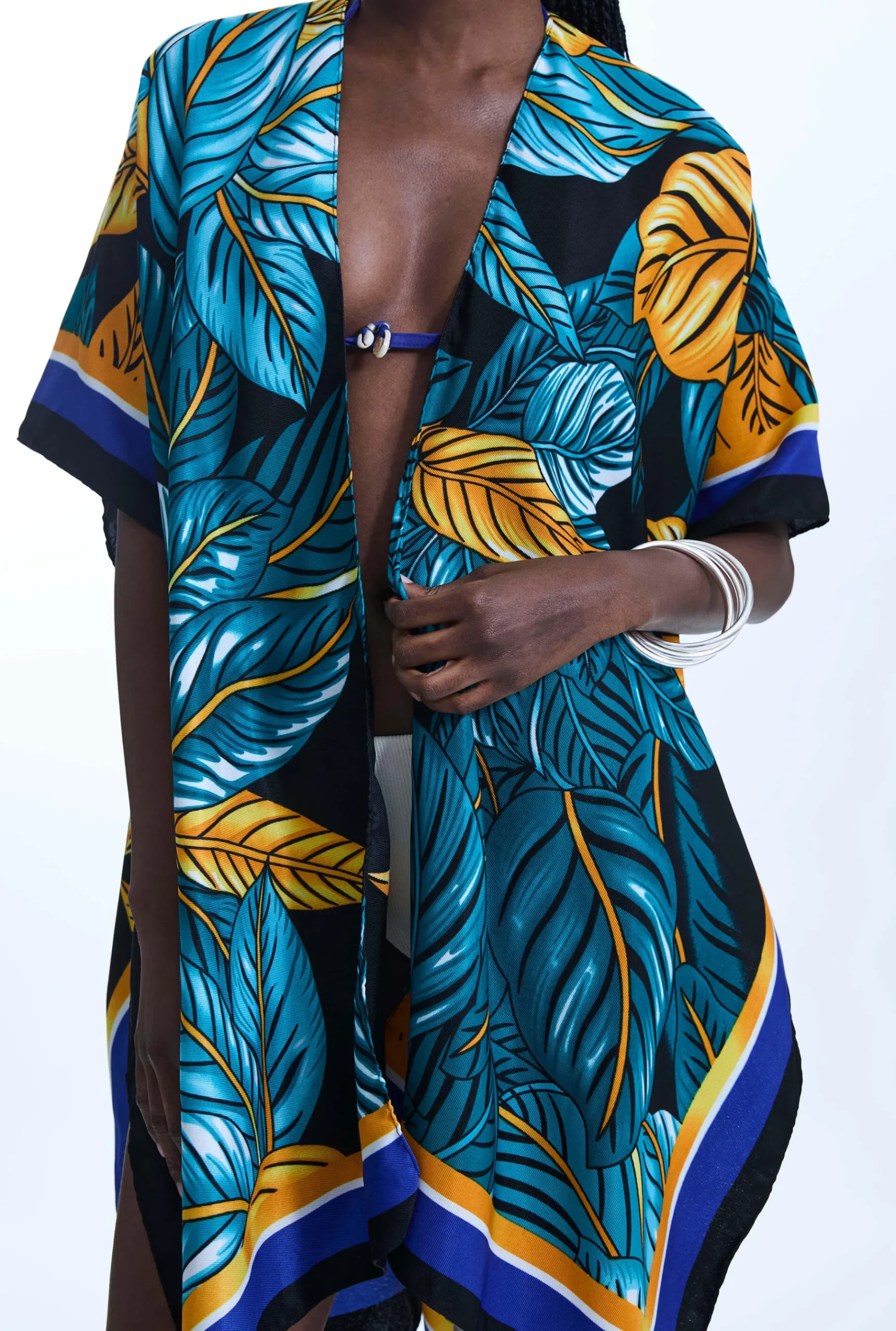 James Lakeland Leaf Print Kaftan