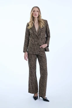 James Lakeland Leopard Print Detail Blazer