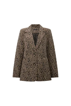 James Lakeland Leopard Print Detail Blazer