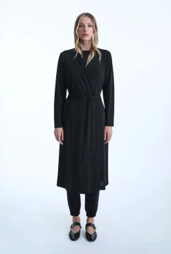 James Lakeland Long Black Jersey Cardigan