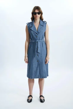 James Lakeland Long Denim Gilet