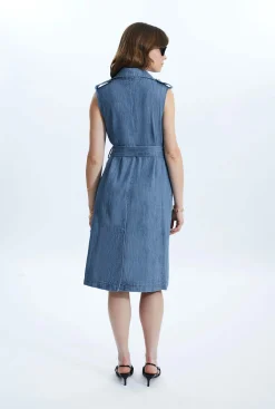 James Lakeland Long Denim Gilet
