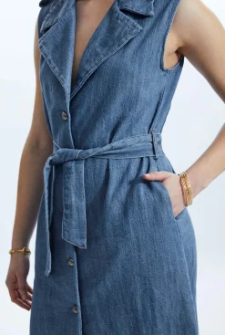 James Lakeland Long Denim Gilet