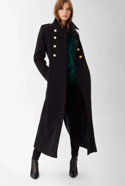 James Lakeland Long Military Black Coat