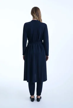 James Lakeland Long Navy Jersey Cardigan