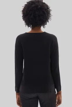 James Lakeland Lurex Detail Jumper Black
