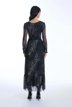 James Lakeland Maxi Tulle Navy Dress