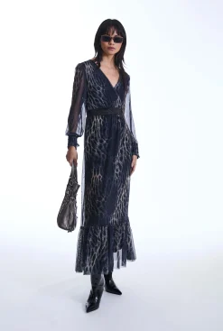 James Lakeland Maxi Tulle Navy Dress