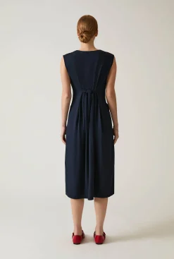 James Lakeland Navy Pocket Midi Dress