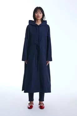 James Lakeland Oversized Navy Raincoat