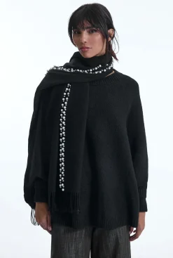 James Lakeland Pearl Black Scarf