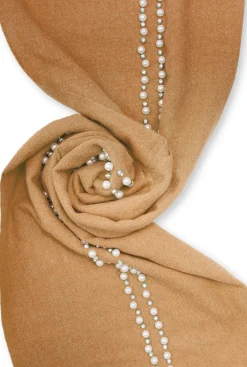 James Lakeland Pearl Camel Scarf