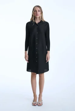 James Lakeland Pleated Black Dress