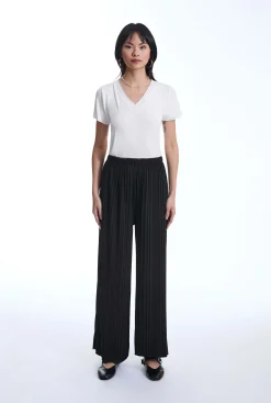 James Lakeland Pleated Black Trousers