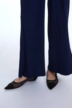 James Lakeland Pleated Navy Trousers