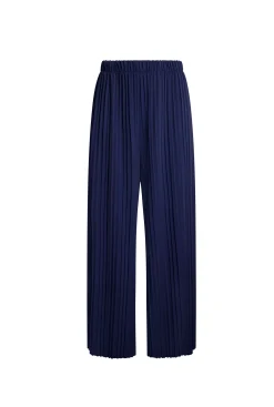 James Lakeland Pleated Navy Trousers