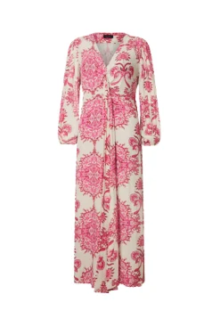 James Lakeland Printed Knot Midi Dress Pink