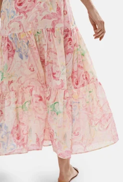 James Lakeland Printed Tiered Midi Skirt