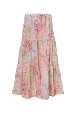 James Lakeland Printed Tiered Midi Skirt