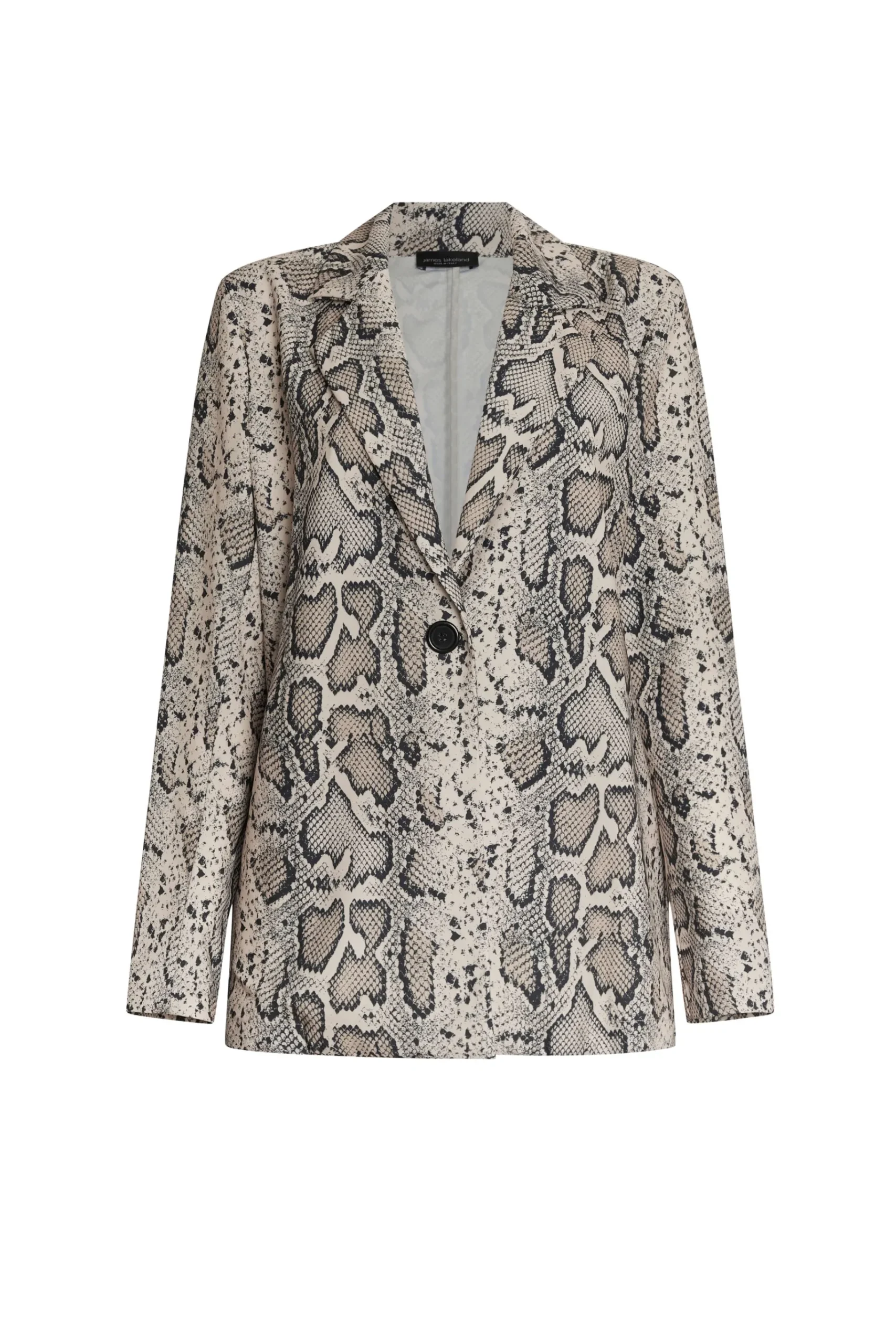 James Lakeland Python Print Blazer Beige
