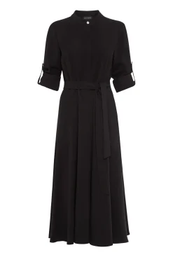 James Lakeland Roll Sleeve Midi Dress Black