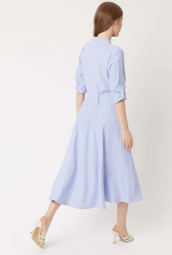 James Lakeland Roll Sleeve Midi Dress Lilac