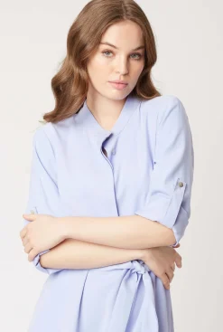 James Lakeland Roll Sleeve Midi Dress Lilac