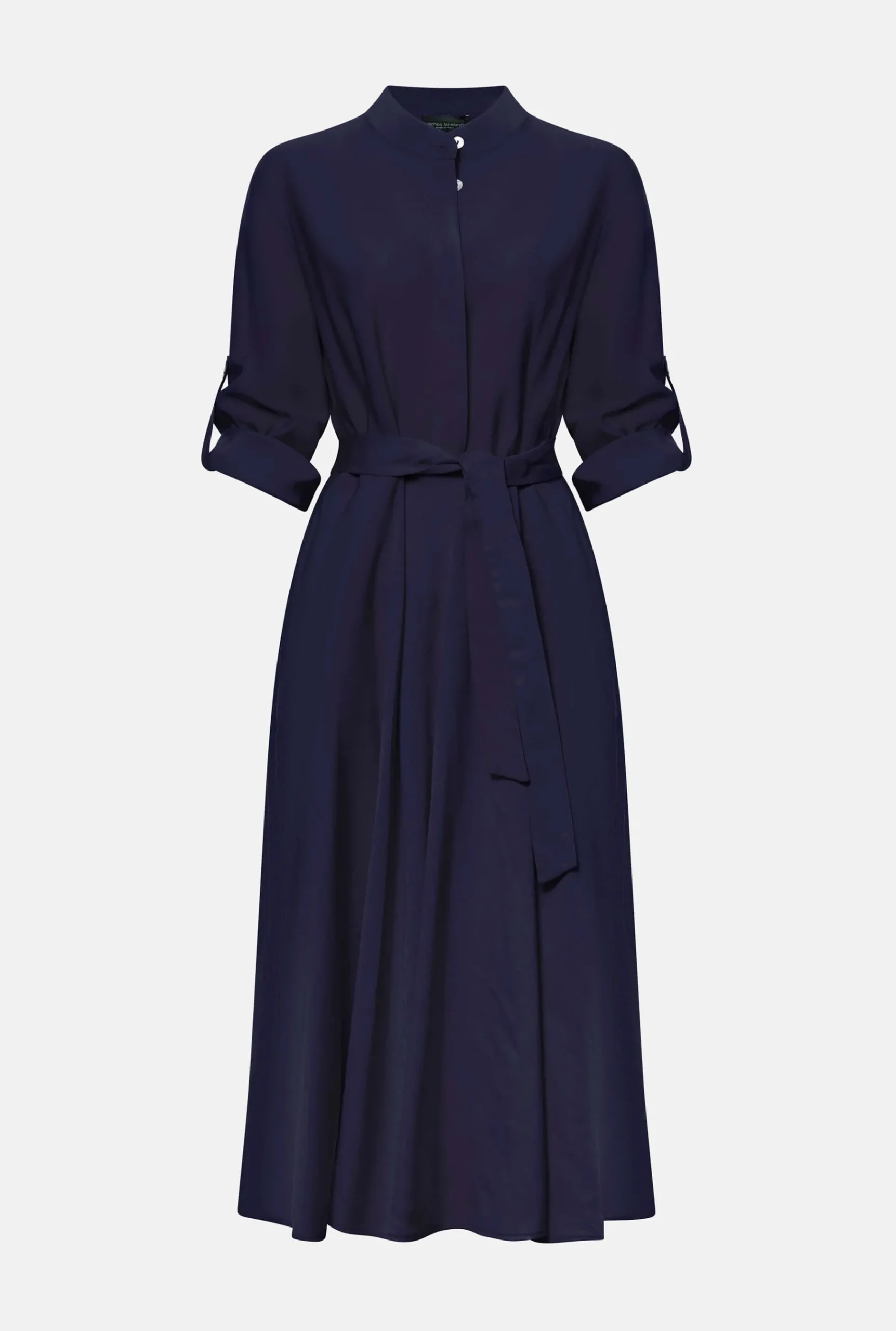 James Lakeland Roll Sleeve Midi Dress Navy