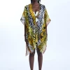 James Lakeland Savage Print Kaftan Yellow