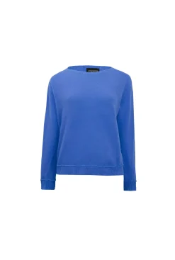James Lakeland Scoop Neck Piped Edge Knit Denim