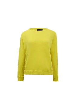 James Lakeland Scoop Neck Piped Edge Knit Yellow