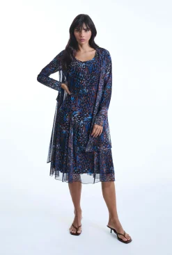 James Lakeland Sheer Printed Dress
