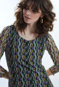 James Lakeland Sheer Sleeve Boho Dress