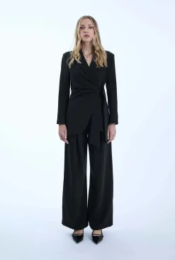 James Lakeland Side Black Sash Blazer
