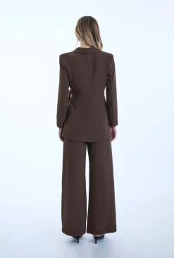 James Lakeland Side Brown Sash Blazer