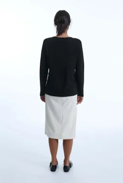 James Lakeland Side Button Black Jumper