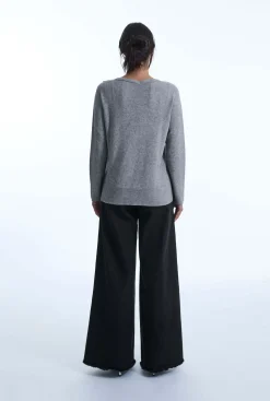 James Lakeland Side Button Grey Jumper