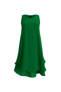 James Lakeland Sleeveless Wave Hem Dress Green