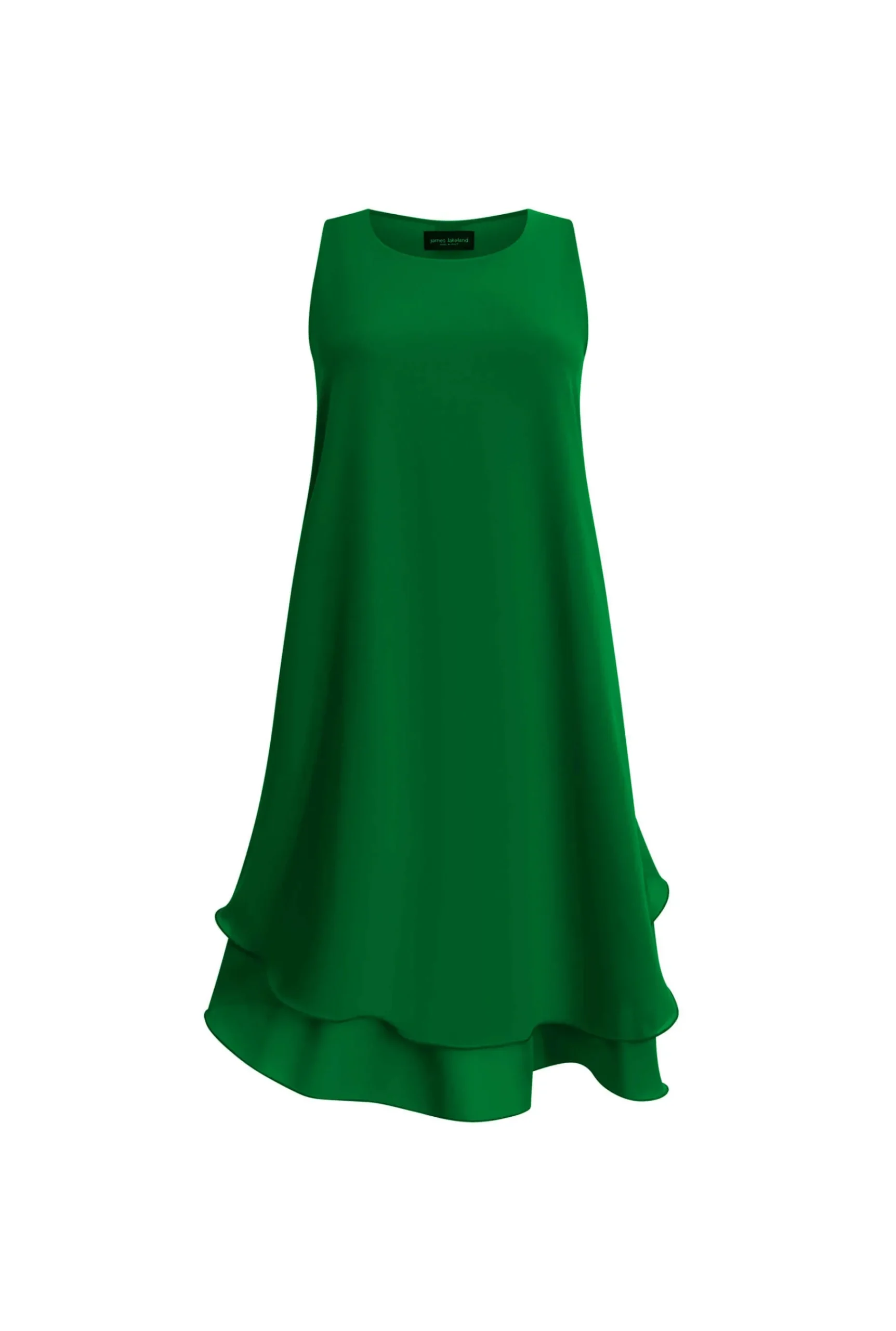 James Lakeland Sleeveless Wave Hem Dress Green