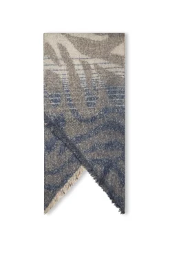 James Lakeland Tiger Print Navy Scarf